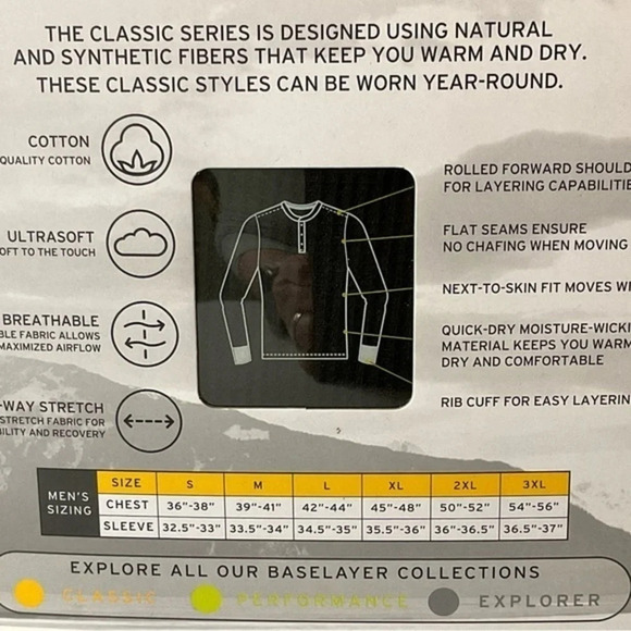 Men’s Eddie Bauer medium weight waffle Henley, new inbox XL ~ L ~ S sizes - Picture 4 of 7